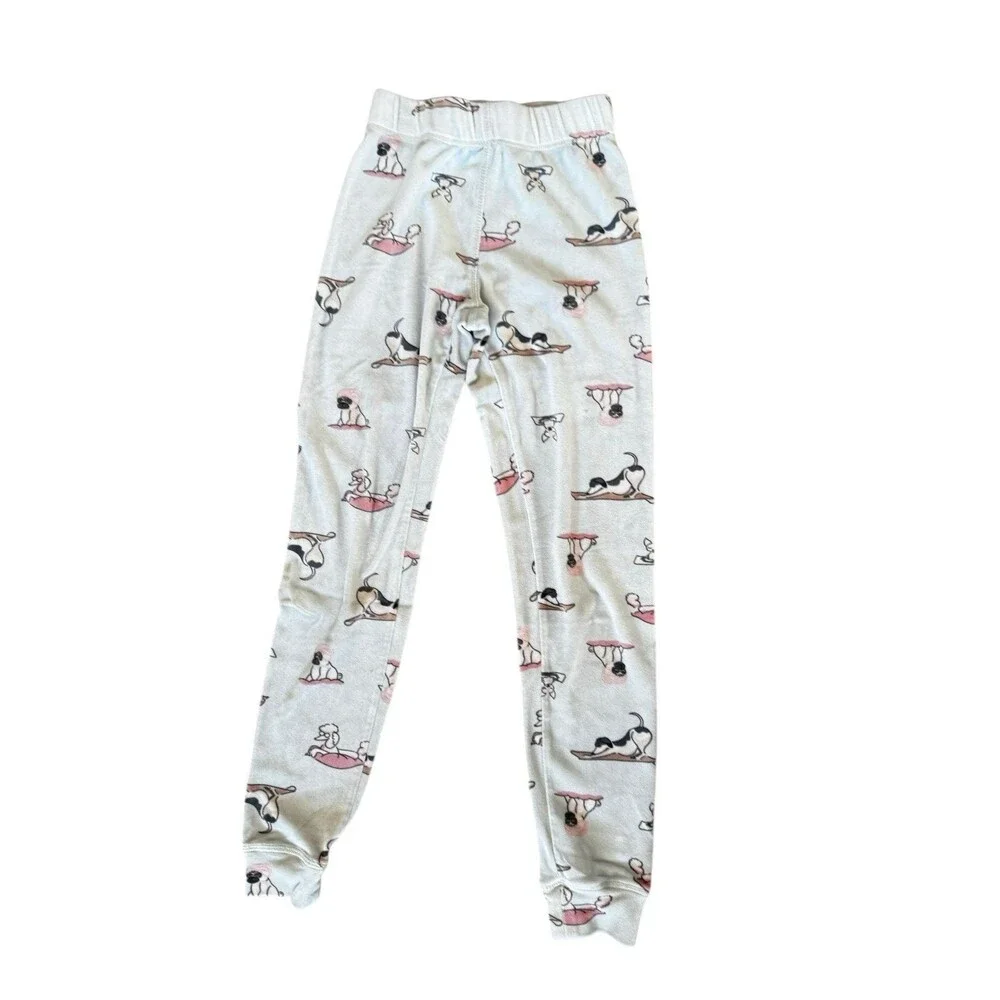 Super soft velour, Rose + vine dog print pajama stretch  Pants XXS